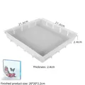 21,6 cm quadratische Silikonform für Harz-Blumenkonservierung und DIY-Bilderrahmen - Quadratischer Würfel - Klein