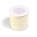 Spool of 0.8mm cream beige nylon cord for Chinese knotting and DIY jewelry making - 0.8mm Diameter (Approx. 90m/Roll) / Beige