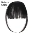 Natuurlijk zwarte clip-in pony haarverlenging met lange zijlokken voor een naadloze look - Air Bangs Haarextensie / Natuurlijk Zwart