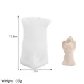 3D Engel Silikonform für Seife und Gips Basteln, 11,3cm Höhe und 155g Gewicht - Nr. 4 Stehender Engel