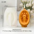 Silikonform für Osterkerzen in Engels-Eiform für DIY Duftwachs Bastelarbeiten - Betender Engel Relief / ZL-829
