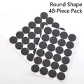 Schwarze runde Möbelgleiter im 48er-Set, dicke Anti-Rutsch-Pads für Stuhlbeine - Hochwertig im Beutel / Rund