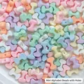 Mini colorful acrylic letter beads with holes for DIY jewelry and phone chain making - Letter I / 1 Piece
