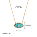 Detaillierte Größenangaben für 18K Gold Evil Eye Anhänger mit Türkis und Zirkonia - Türkis