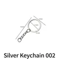 Zilveren metalen sleutelhanger met ketting en open connector voor DIY-hangers - Zilveren Sleutelhanger Ring - 1st