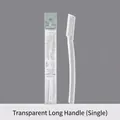 Single white folding eyebrow razor with safety mesh blade in transparent packaging - Transparent Long Handle Single