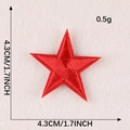 Red star embroidered patch for clothing DIY decoration 4.3cm size variant - Red Five-Pointed Star (G1L-A-1-8 Iron-On)
