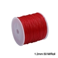 1.2mm red elastic crystal bead cord 50m roll for DIY jewelry making and bracelet stringing - 1.2mm Red approx 50m/Roll