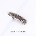 Elegante clip para el pelo con diamantes grises sobre base de aleación de moda - Estilo 2 Gris [Gota]