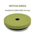 Matcha green matte lid with straw hole designed for 830ml bubble tea cups - Fits 830ML Cups / Matcha Green