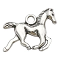 Pendentif cheval en argent avec anneau pour création de bijoux DIY artisanaux - Pendentif Cheval Argent Antique