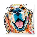 Pop art golden retriever printed square pillow case with colorful digital animal pattern - 40*40cm / Style 2 / Single Pillowcase (No Insert)