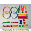 22pcs diving pool toy set with rings, torpedoes, sticks and gems for kids underwater fun - 22-Piece Set