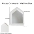 Medium 3D house silicone mold for resin casting with white translucent finish - House-Medium