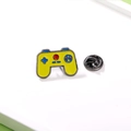 Cute yellow game controller enamel pin with blue buttons for bag decoration - Game Controller (CZ0583)