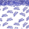 Blue glitter Happy Birthday table confetti pieces for festive party decorations - 100 Pieces / Blue