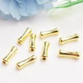 Polished 14K gold filled bamboo curved tube beads for DIY jewelry making and bracelets - 3x8mm / 18K Gold