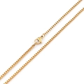 Polished gold stainless steel box chain necklace with a sturdy lobster clasp closure - 2mm 45cm / Gold (KN80082-Z)