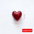 Deep red heart-shaped resin bead with glitter inside for jewelry making 20mm - 20mm / Sorghum Red