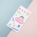 Autocollants mignons en PVC avec ours et fille pour décoration de bouteille d'eau DIY - Plein de Vitalité