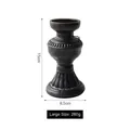 Vintage dark brown resin kerosene lamp candle holder, size large, 15cm height by 8.5cm width - Large (Without Glass Cover)