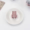 Pinza de pelo con patrón de damero rojo y blanco de acrílico para peinados elegantes - Rojo