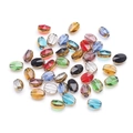 6x8mm gold-rimmed faceted crystal glass beads in mixed colors for DIY jewelry making - 6*8mm (Approx 36pcs/strand) / Mixed Colors