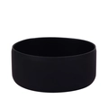 Thickened black silicone protective base sleeve for wide-mouth insulated water bottles - Black