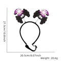 Cerchietto a ragno per Halloween con glitter e cappelli viola, dimensioni 27,5x20,5cm - Taglia unica / Stile Cappello da Strega Ragno
