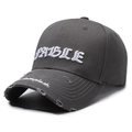 Casquette vintage gris foncé avec broderie FABLE et détails usés sur la visière - Réglable / Gris