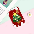 Weihnachts-Kartenhalter mit rotem Weihnachtsmann-Motiv für Studenten-ID-Karten - Roter Basis Weihnachtsbaum / Ohne Zubehör