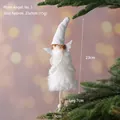 White plush Christmas angel doll hanging ornament with silver glitter wings, 23cm height - No.3 (White Angel)