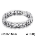 Pulsera de cadena de bicicleta de acero inoxidable para hombre, 230x11mm, peso 68g - 230x11mm / Pulsera de Color Acero Pulido(KB32078-D)