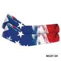 Outdoor sun protection arm sleeves featuring American flag stars and stripes print - S (4-7 Years) / Abstract Splatter Stars & Stripes(MGXT-04)