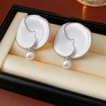 Silver Earring Post-White