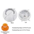 Halloween pumpkin silicone mold set with lid for DIY resin candle jars and containers - Pumpkin Storage Box