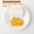 Hausförmige Ausstechform für Weihnachten, 9x6,5cm Kunststoff-Backform für Kekse - Modell C Haus