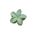 Mint green matte plumeria hair claw clip with sturdy teeth for elegant styling - 8cm Matte Green