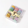 Colorful set of kids' elastic hair ties in a transparent box with sweet heart patterns - Mixed Style B - Colorful Hair Ties Set