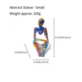 Graffiti art thinker statue small size abstract colorful resin sculpture 12.5cm height - Small Camouflage Right Thinker