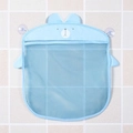 Hellblaues Bären-Baby-Badespielzeug-Netz mit zwei Saugnäpfen für die Wandmontage - Blauer Bär