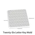 Alphabet and heart key silicone mold for DIY resin jewelry making crafts - 26 Letters Key-Single Hole