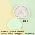 Leaf texture silicone mold for chocolate fondant decoration with size parameters - Mini / Gray