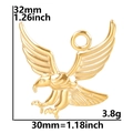 Golden eagle pendant in stainless steel with dimensions 32x30mm and weight of 3.8g - Gold