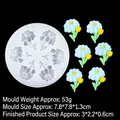 Silikonform für Gänseblümchen aus Harz mit fertigen blau-gelben Blumen-Bastelarbeiten - 1# (B1009/Gänseblümchen) / Transparent