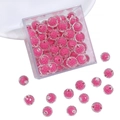 Pink frosted acrylic star bead within a clear round sphere for DIY jewelry crafting - Pink Faceted Round 10mm (50pcs)
