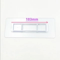 Self-adhesive transparent hook patch with 103mm internal slot for punch-free wall storage - 6x14cm Long Strip Buckle (10.3)