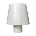 Moderne matwitte wijnfleslamp in paddenstoelstijl met USB-opladen en conische kap - 3-kleuren licht / 1200mAh batterij-USB oplaadmodel / Wit