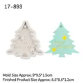 Mint green Christmas tree silicone mold with Merry Christmas text for baking and DIY crafts - Christmas Tree A (17-893) / Gray