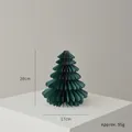 Dark green honeycomb paper Christmas tree ornament 20cm height for desktop decor - 20cm Standard / Dark Green